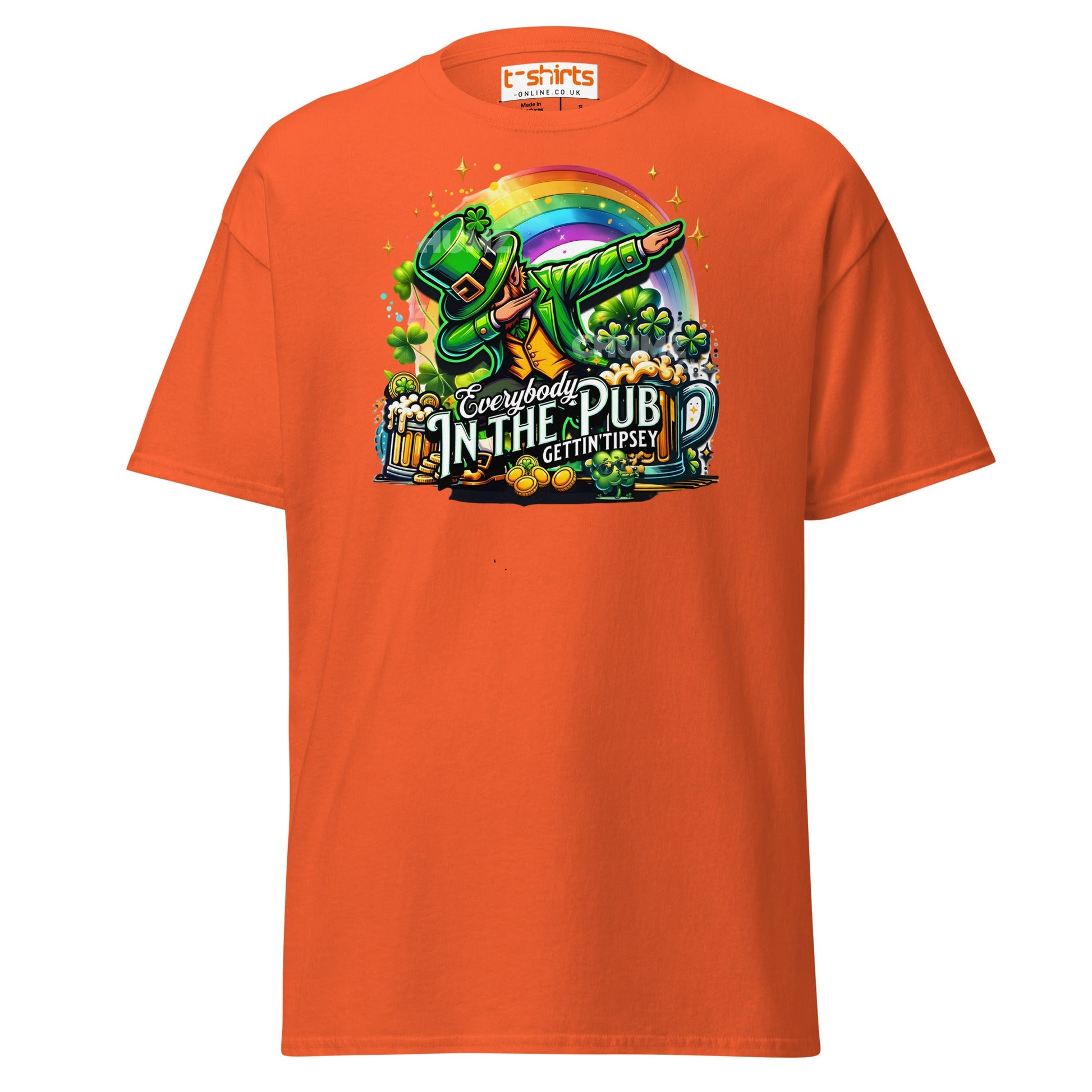 Everybody in the Pub T-Shirt | Funny St. Patrick’s Tee - Orange - T-Shirts Online