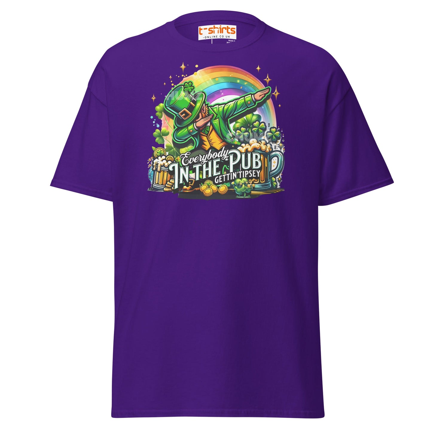 Everybody in the Pub T-Shirt | Funny St. Patrick’s Tee - Purple - T-Shirts Online