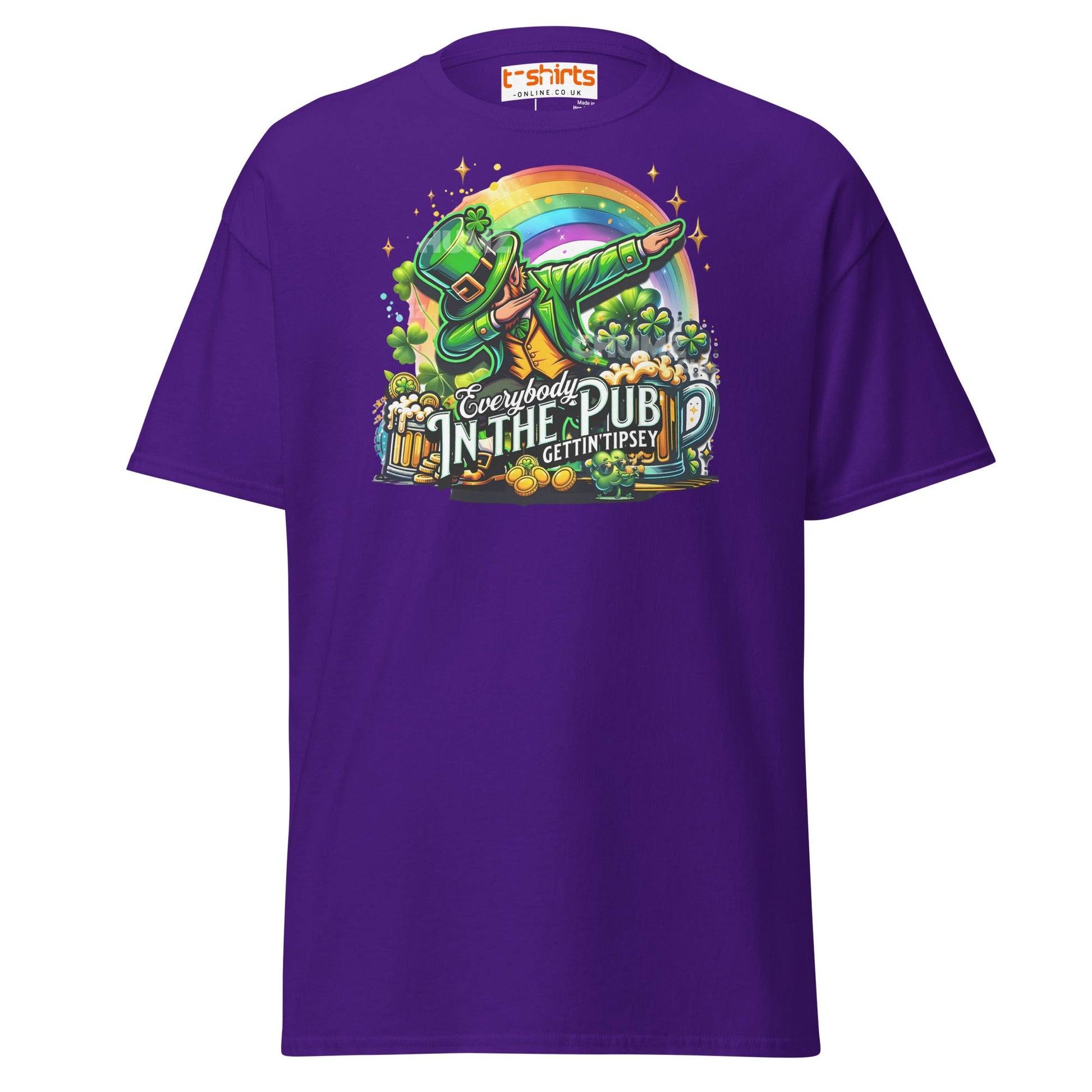 Everybody in the Pub T-Shirt | Funny St. Patrick’s Tee - Purple - T-Shirts Online