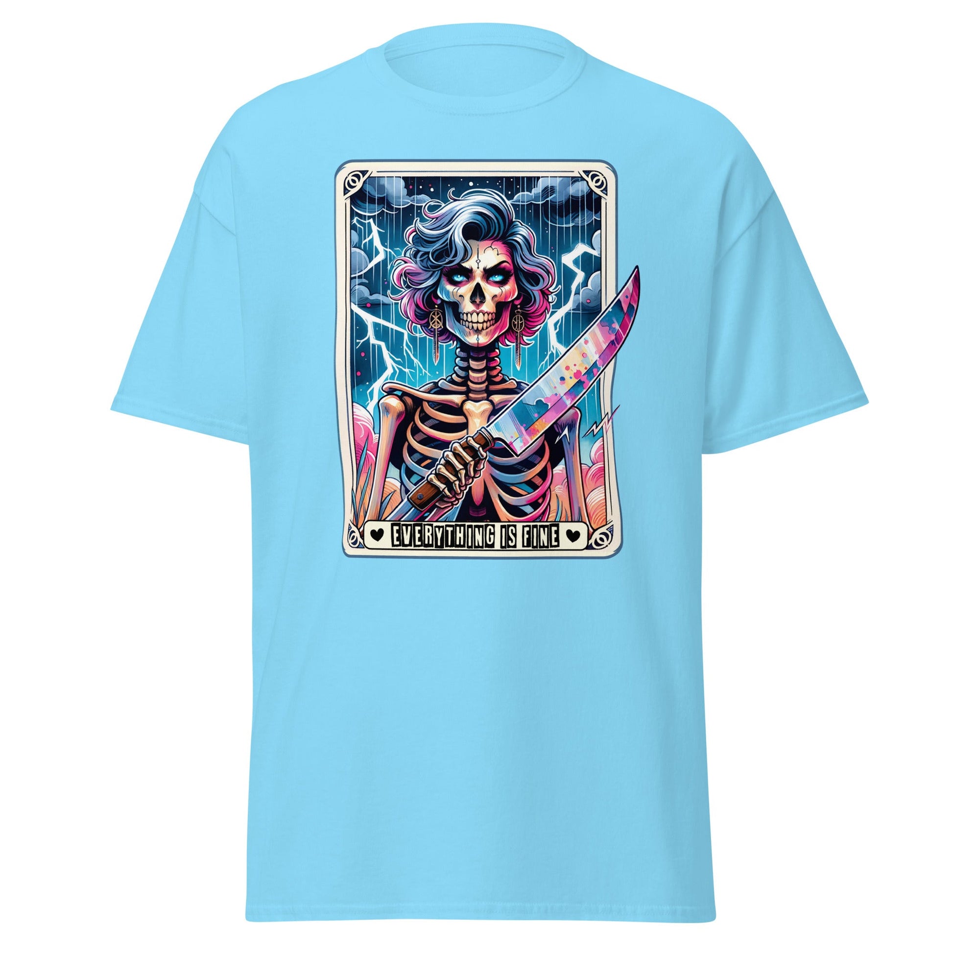 'Everything is Fine' Tarot | Tarot Card T-Shirt - Sky - T-Shirts Online