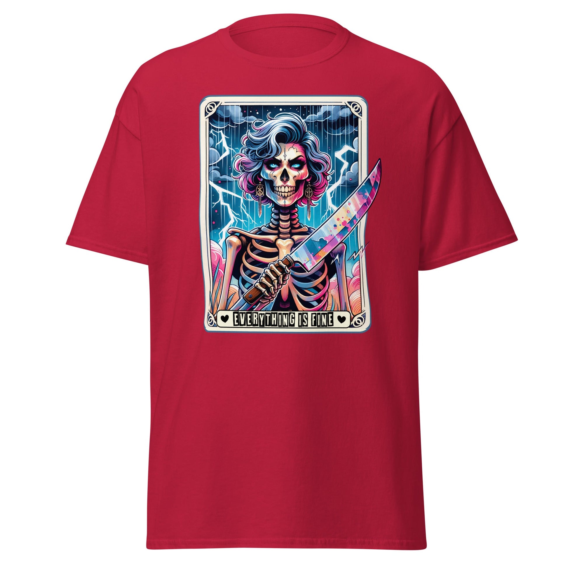 'Everything is Fine' Tarot | Tarot Card T-Shirt - Cardinal - T-Shirts Online
