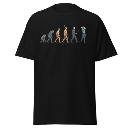 Evolution of Golf T-Shirt | Funny Golfer Progress Tee - Black - T-Shirts Online
