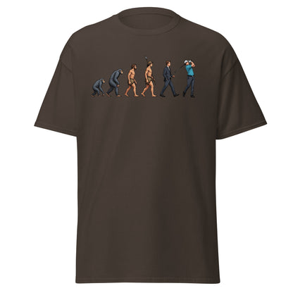 Evolution of Golf T-Shirt | Funny Golfer Progress Tee - Dark Chocolate - T-Shirts Online
