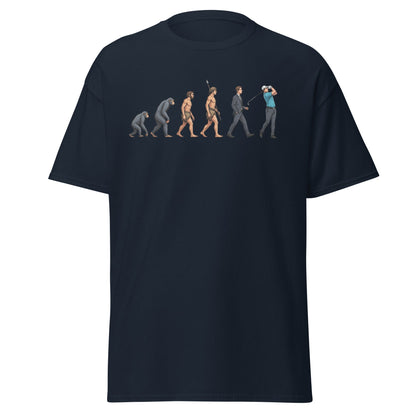 Evolution of Golf T-Shirt | Funny Golfer Progress Tee - Navy - T-Shirts Online