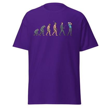 Evolution of Golf T-Shirt | Funny Golfer Progress Tee - Purple - T-Shirts Online