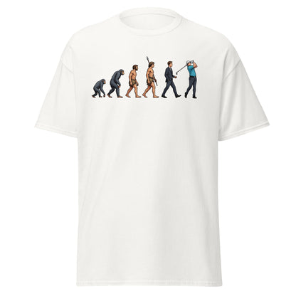 Evolution of Golf T-Shirt | Funny Golfer Progress Tee - White - T-Shirts Online