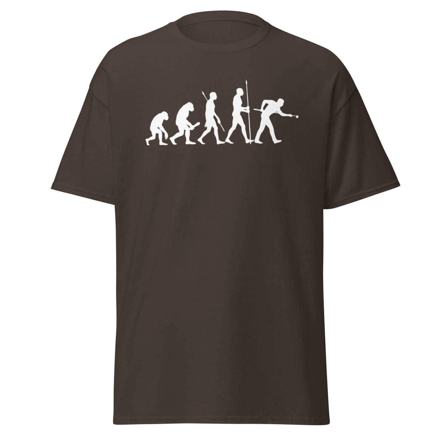 Evolution of Snooker T-Shirt – Funny Cue Sports Tee - Dark Chocolate - T-Shirts Online