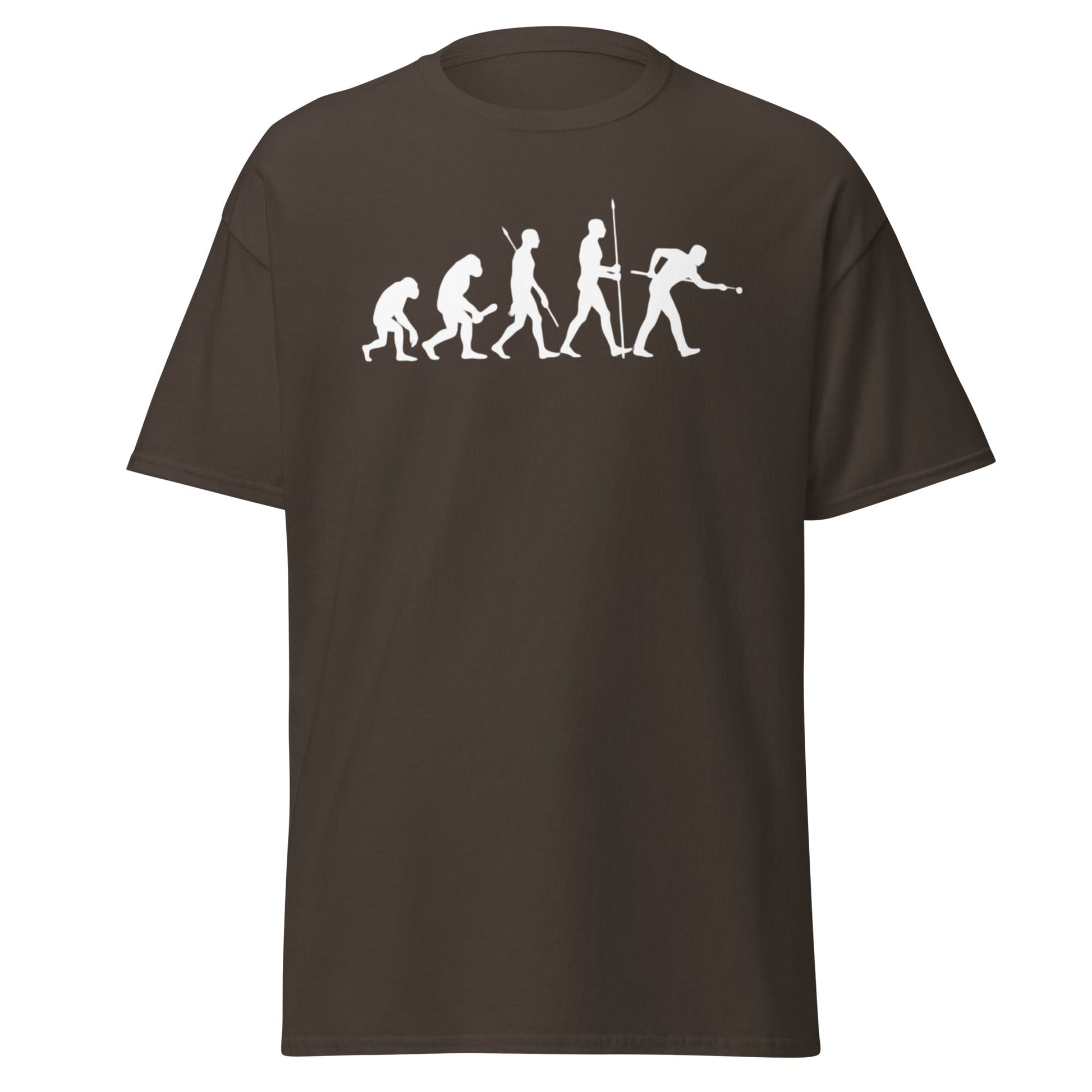 Evolution of Snooker T-Shirt – Funny Cue Sports Tee - Dark Chocolate - T-Shirts Online