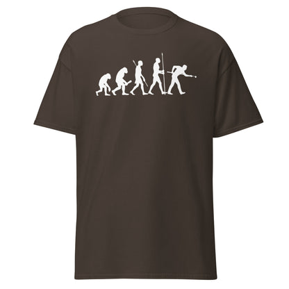 Evolution of Snooker T-Shirt – Funny Cue Sports Tee - Dark Chocolate - T-Shirts Online