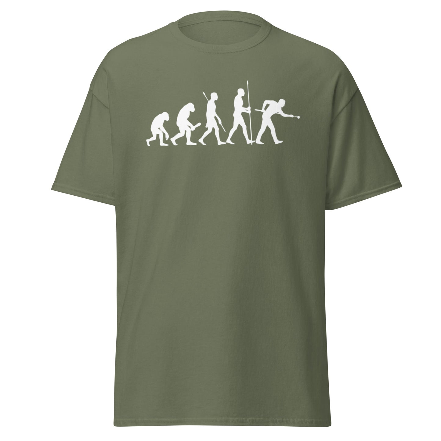 Evolution of Snooker T-Shirt – Funny Cue Sports Tee - Military Green - T-Shirts Online