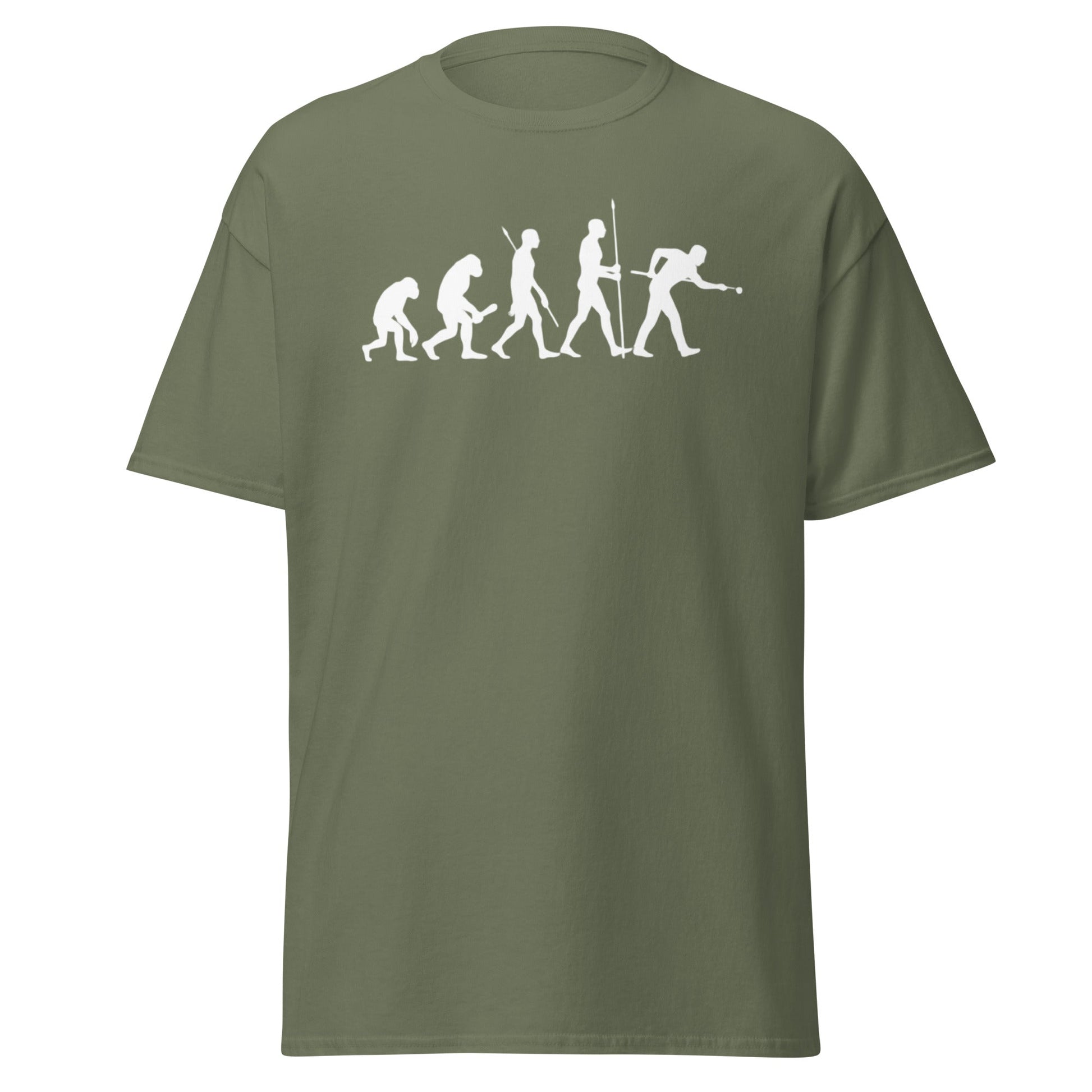 Evolution of Snooker T-Shirt – Funny Cue Sports Tee - Military Green - T-Shirts Online