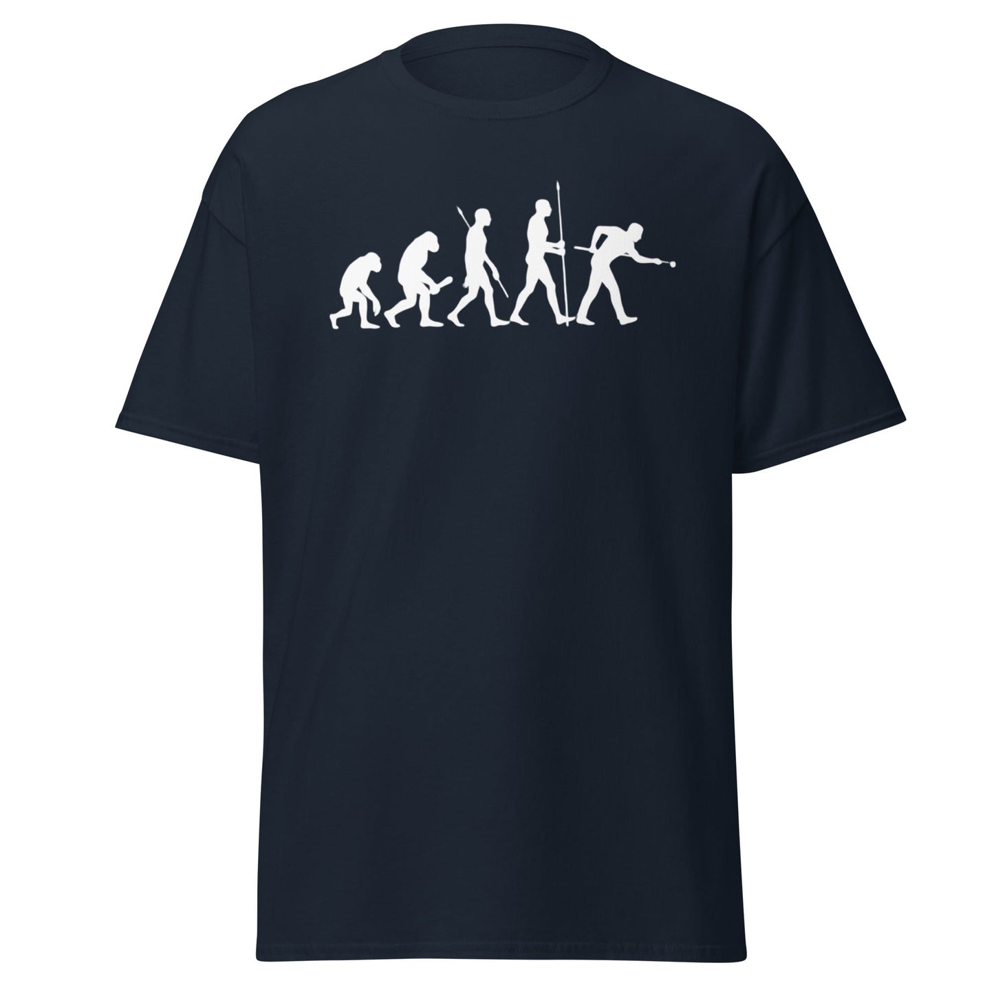 Evolution of Snooker T-Shirt – Funny Cue Sports Tee - Navy - T-Shirts Online