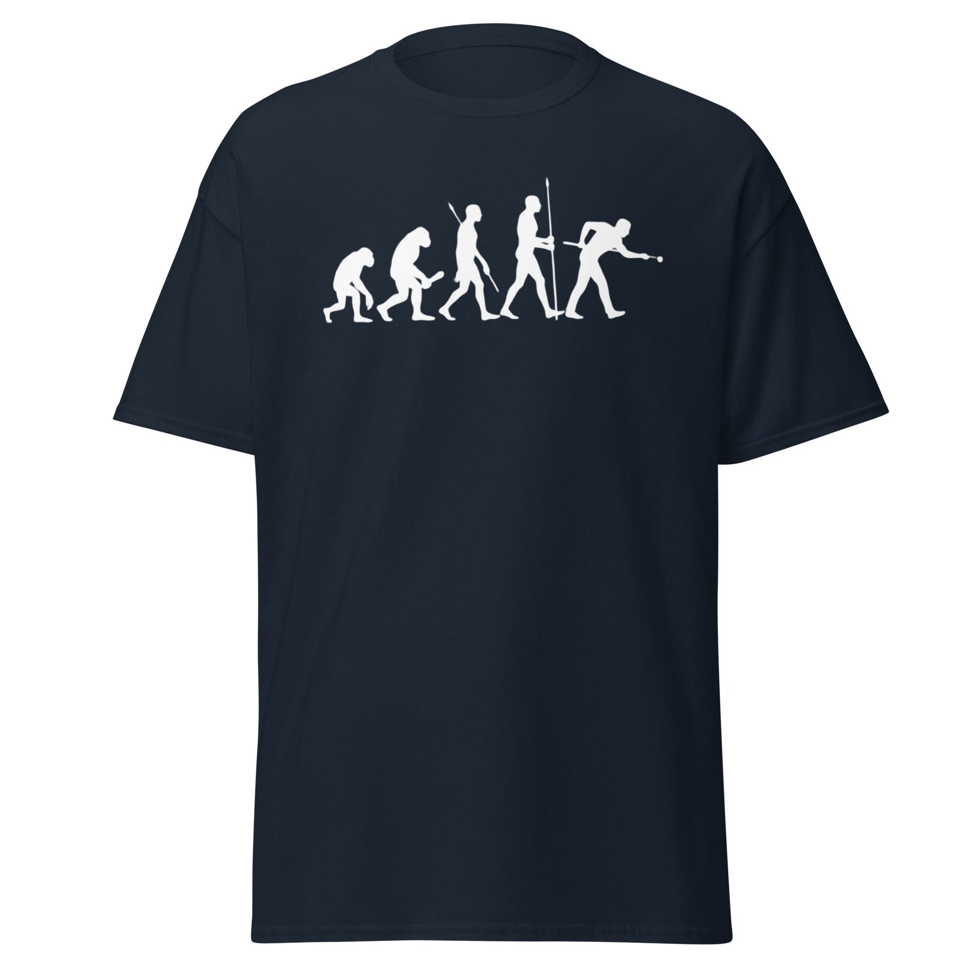 Evolution of Snooker T-Shirt – Funny Cue Sports Tee - Navy - T-Shirts Online