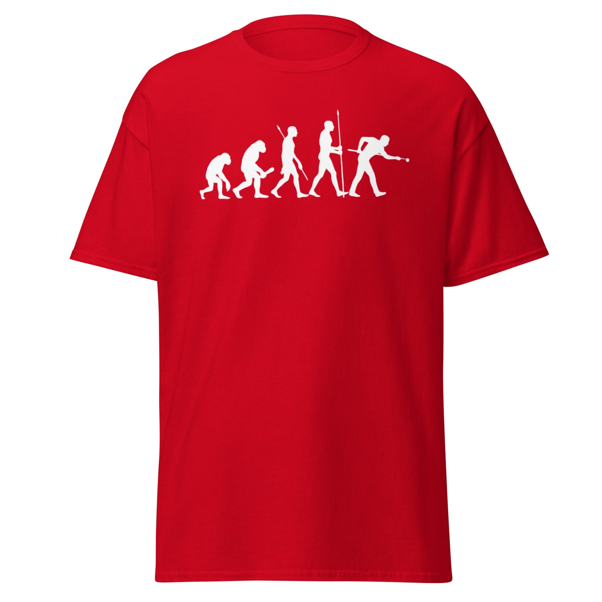 Evolution of Snooker T-Shirt – Funny Cue Sports Tee - Red - T-Shirts Online