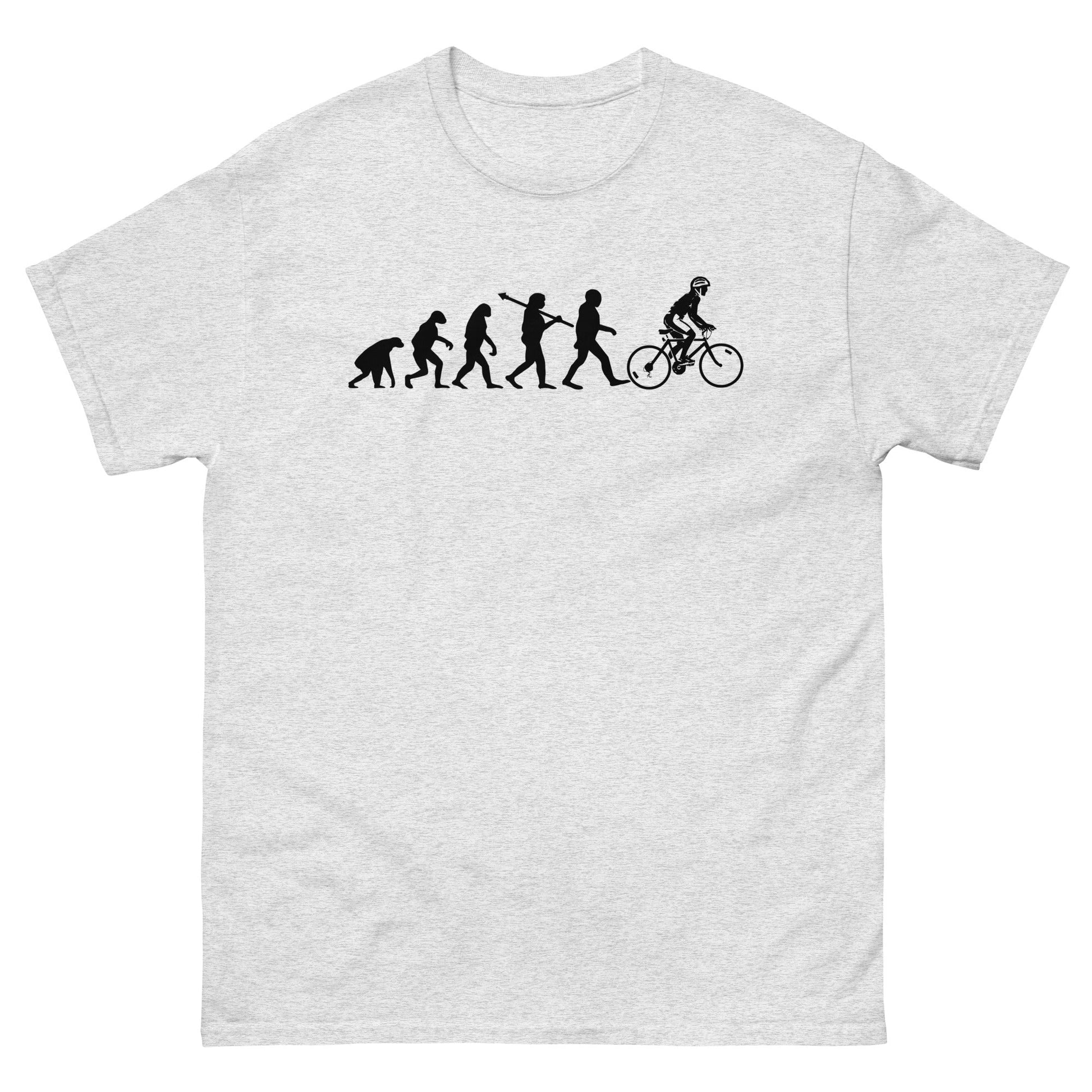 Evolution of the Cyclist | Men's T-shirt - Ash - T-Shirts Online