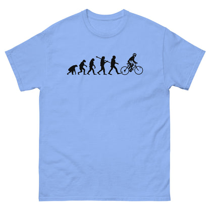 Evolution of the Cyclist | Men's T-shirt - Carolina Blue - T-Shirts Online