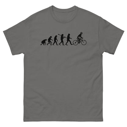 Evolution of the Cyclist | Men's T-shirt - Charcoal - T-Shirts Online