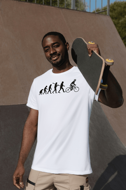 Evolution of the Cyclist | Men's T-shirt - Cardinal - T-Shirts Online