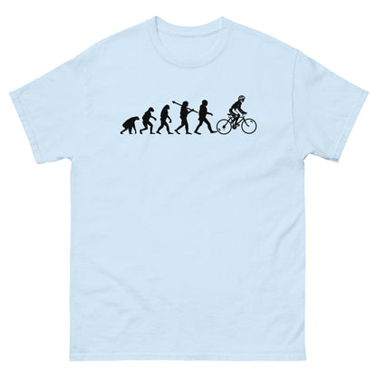 Evolution of the Cyclist | Men's T-shirt - Light Blue - T-Shirts Online