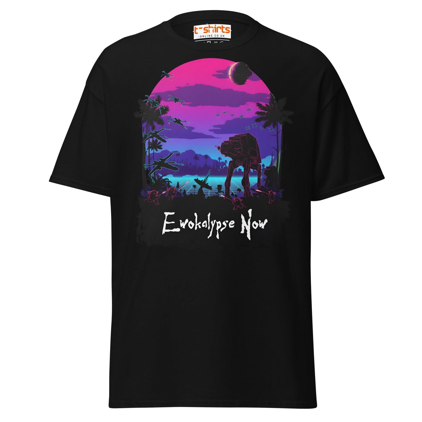 Ewokalypse Now T-Shirt – Retro Sci - Fi Parody Tee - Black - T-Shirts Online