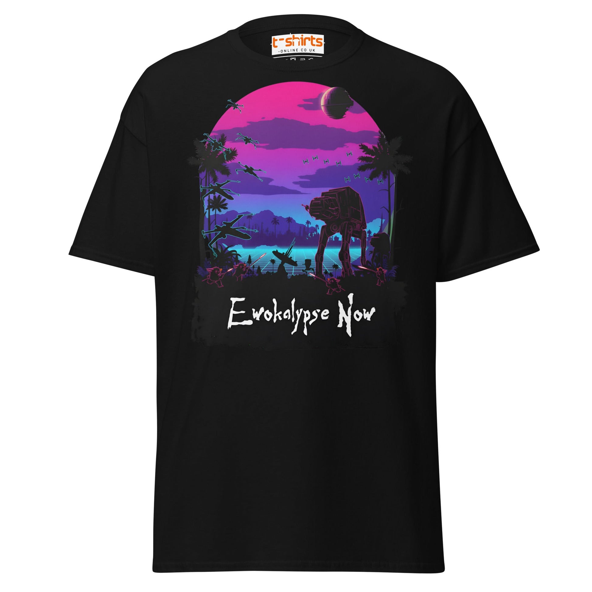 Ewokalypse Now T-Shirt – Retro Sci - Fi Parody Tee - Black - T-Shirts Online