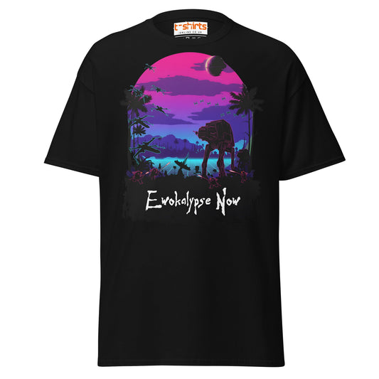 Ewokalypse Now T-Shirt – Retro Sci - Fi Parody Tee - Black - T-Shirts Online