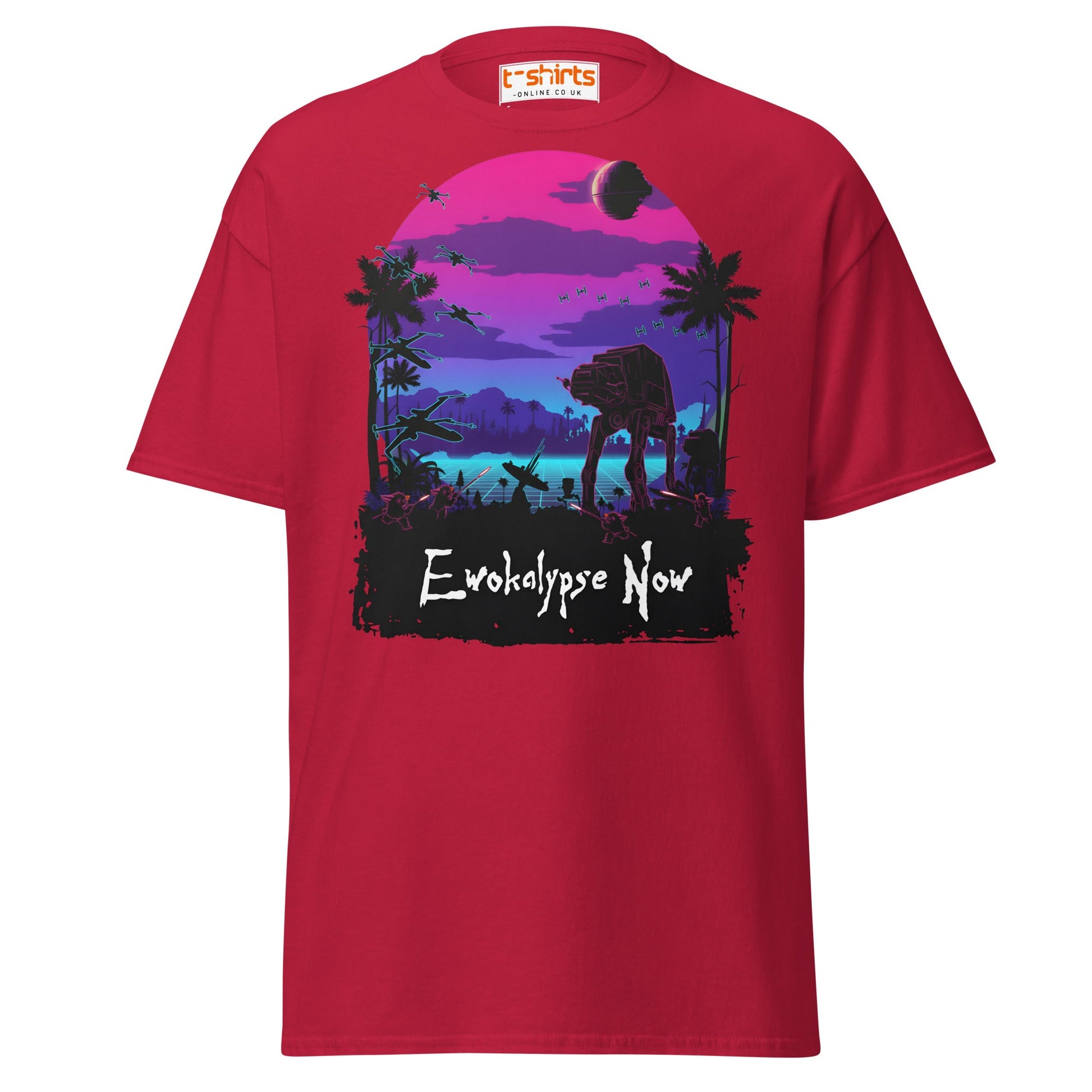 Ewokalypse Now T-Shirt – Retro Sci - Fi Parody Tee - Cardinal - T-Shirts Online
