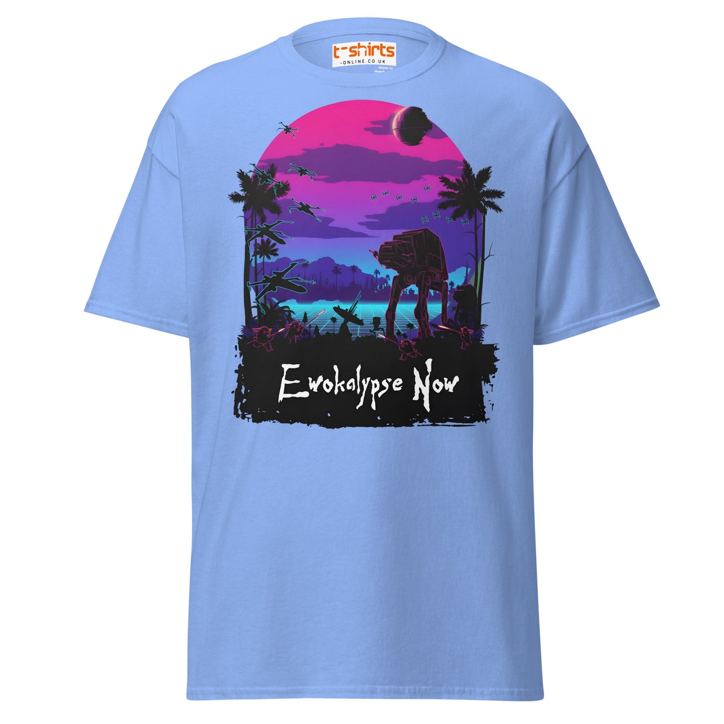 Ewokalypse Now T-Shirt – Retro Sci - Fi Parody Tee - Carolina Blue - T-Shirts Online