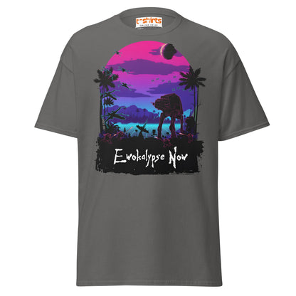 Ewokalypse Now T-Shirt – Retro Sci - Fi Parody Tee - Charcoal - T-Shirts Online