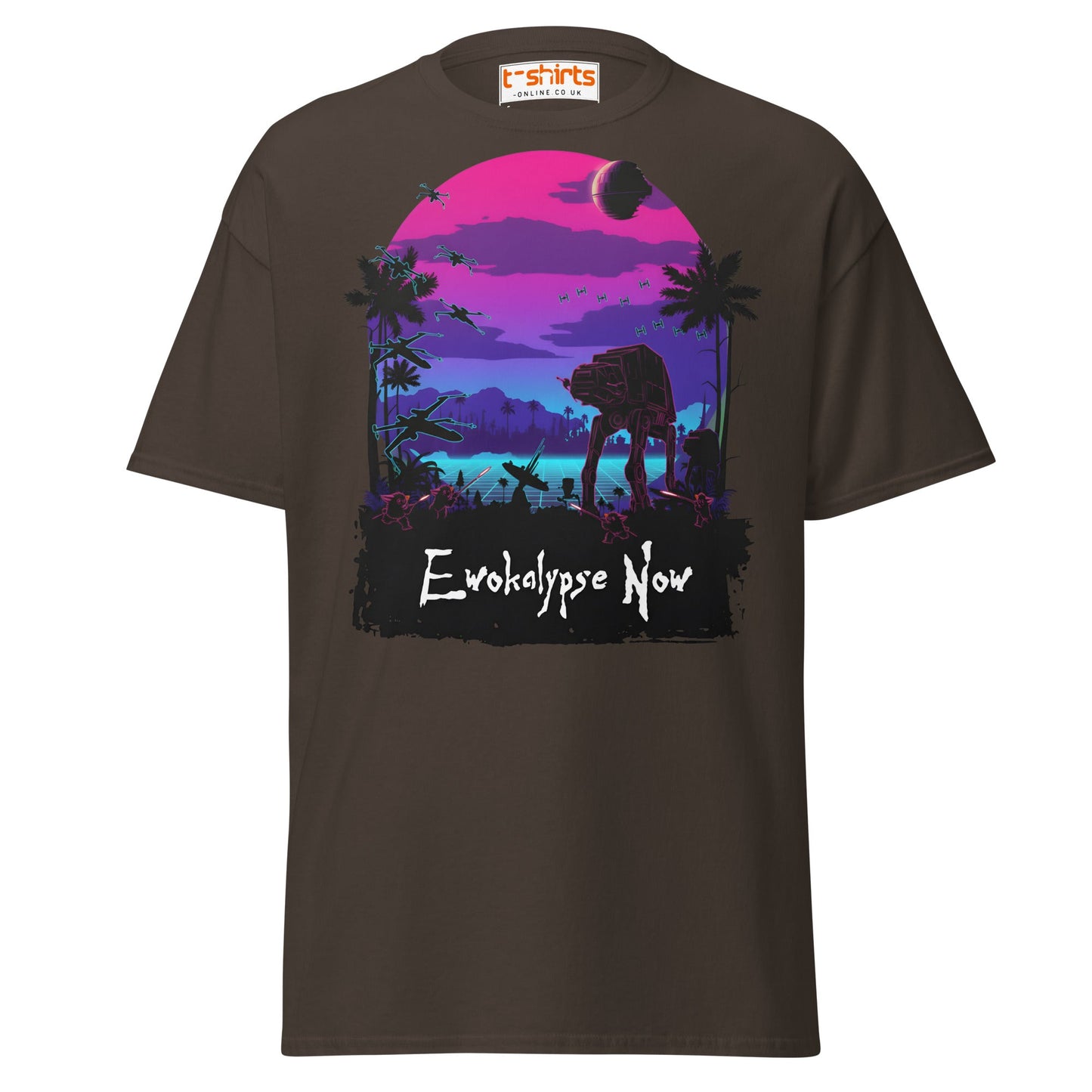 Ewokalypse Now T-Shirt – Retro Sci - Fi Parody Tee - Dark Chocolate - T-Shirts Online