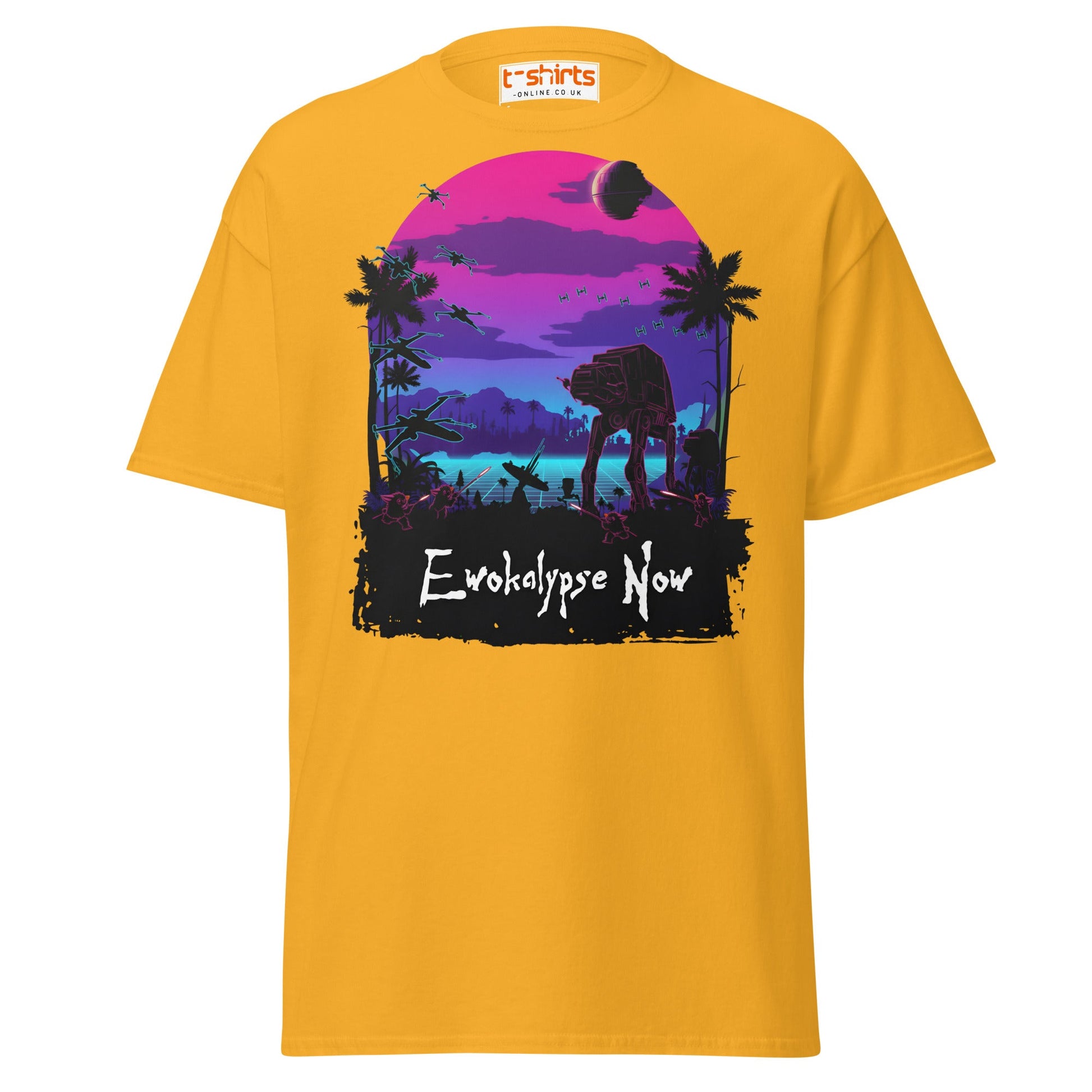 Ewokalypse Now T-Shirt – Retro Sci - Fi Parody Tee - Gold - T-Shirts Online