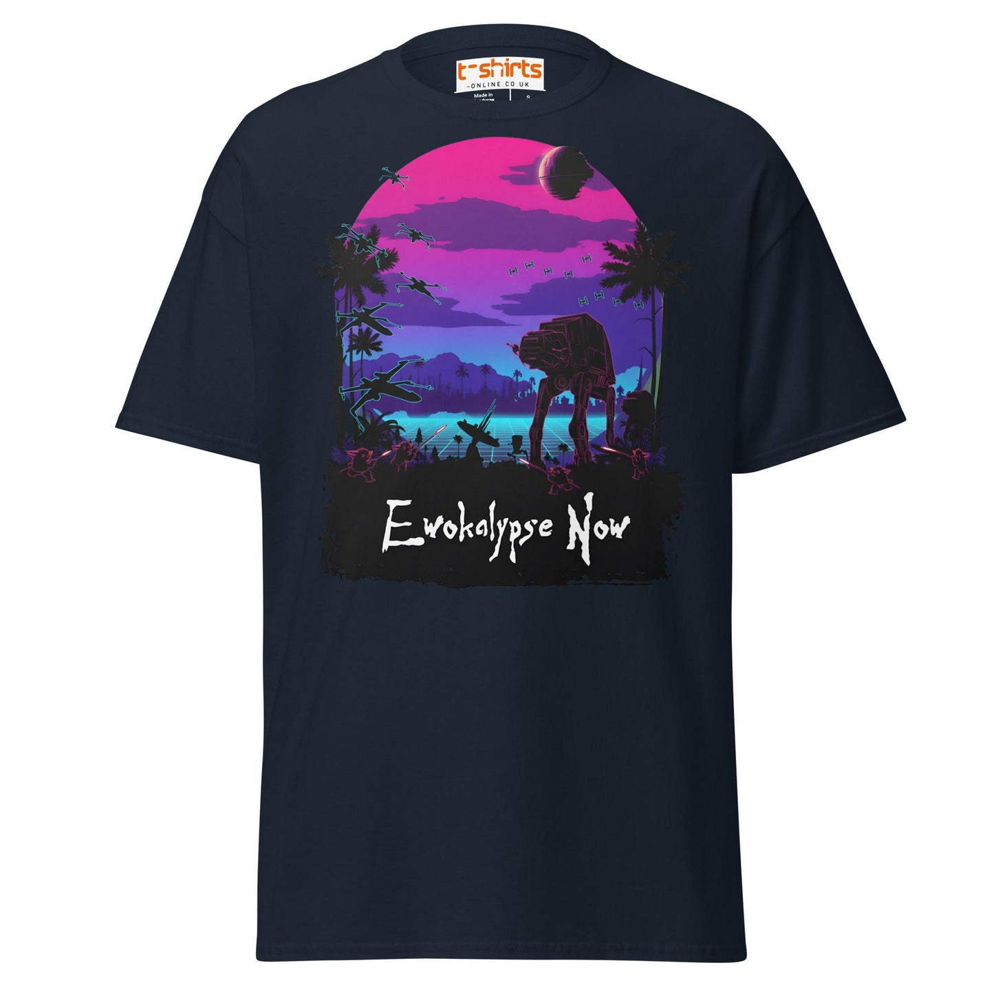 Ewokalypse Now T-Shirt – Retro Sci - Fi Parody Tee - Navy - T-Shirts Online