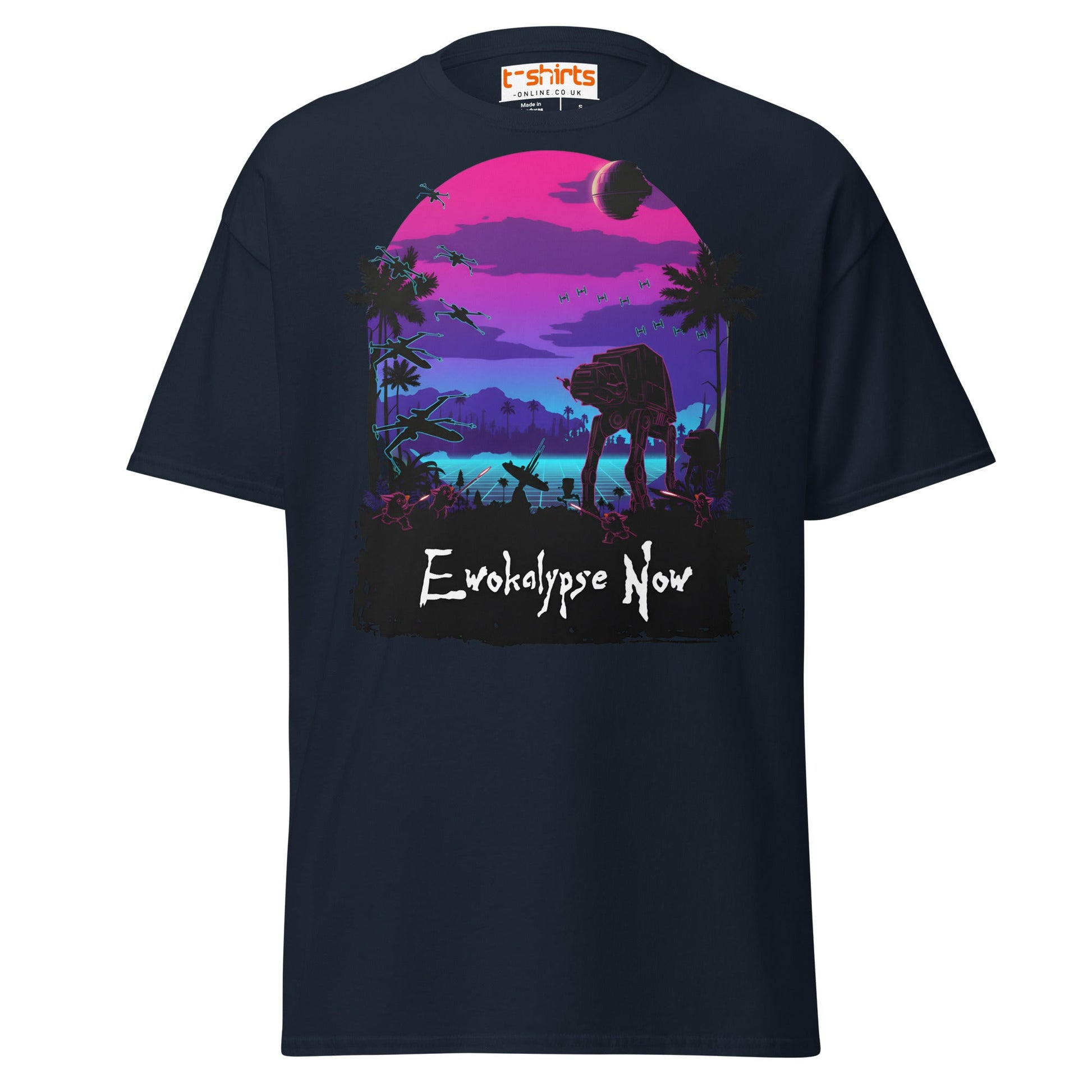 Ewokalypse Now T-Shirt – Retro Sci - Fi Parody Tee - Navy - T-Shirts Online