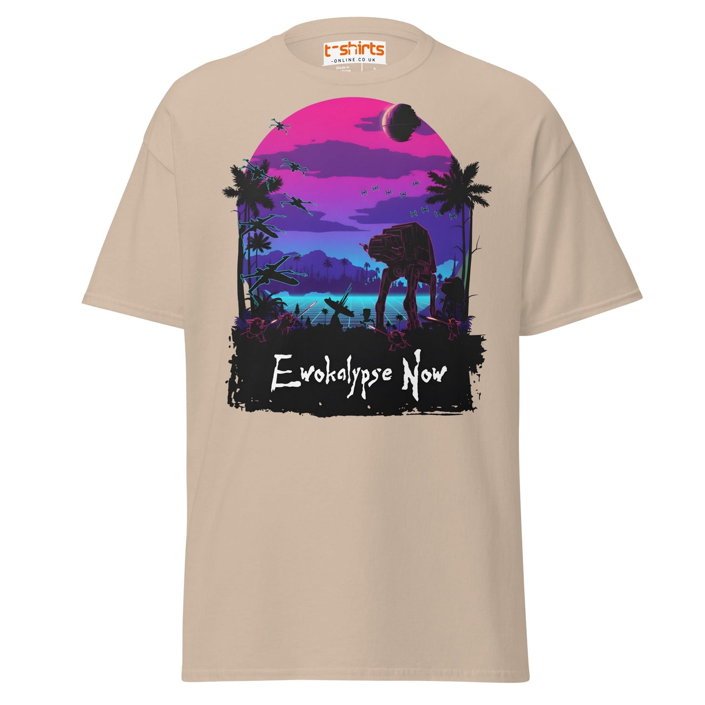 Ewokalypse Now T-Shirt – Retro Sci - Fi Parody Tee - Sand - T-Shirts Online