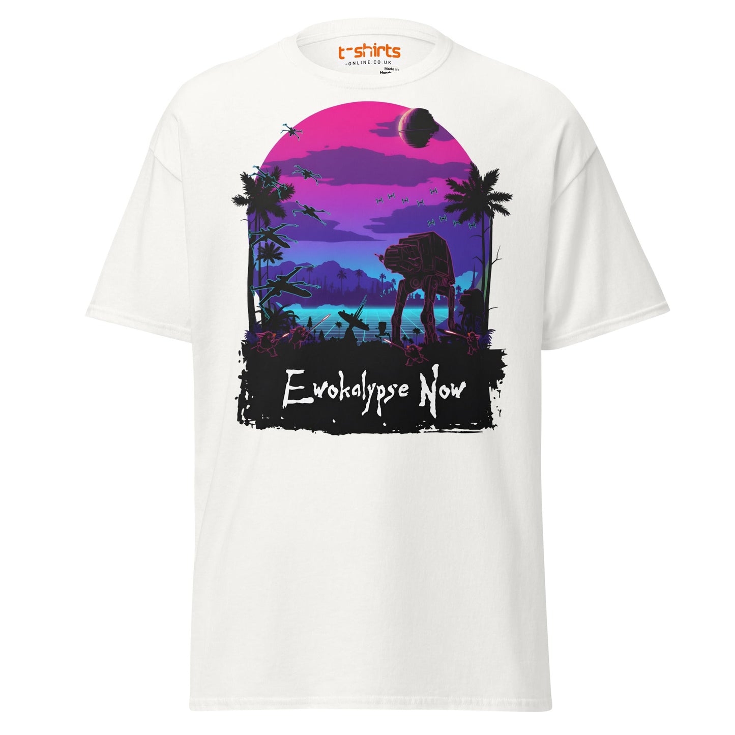 Ewokalypse Now T-Shirt – Retro Sci - Fi Parody Tee - White - T-Shirts Online