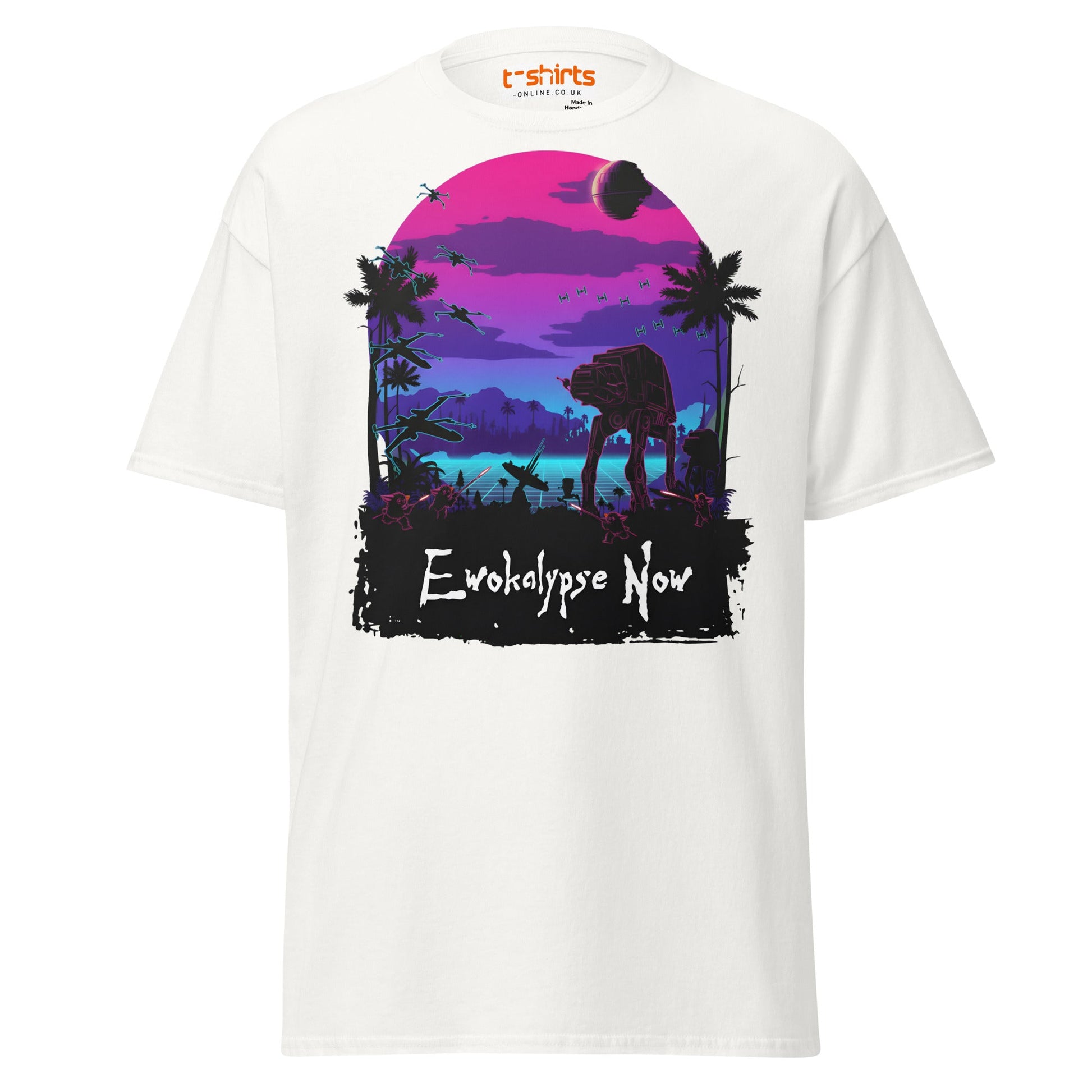 Ewokalypse Now T-Shirt – Retro Sci - Fi Parody Tee - White - T-Shirts Online