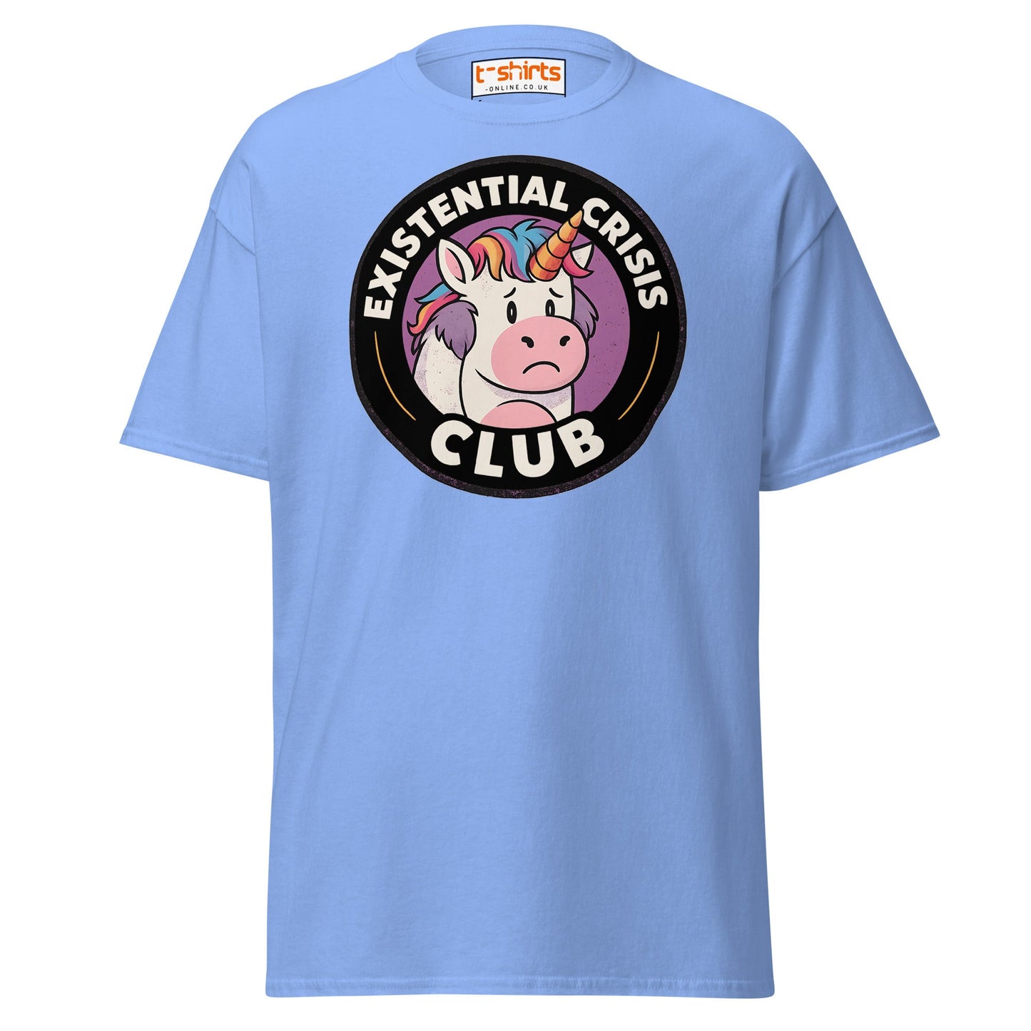Existential Crisis Club Unicorn T-Shirt - Carolina Blue - T-Shirts Online