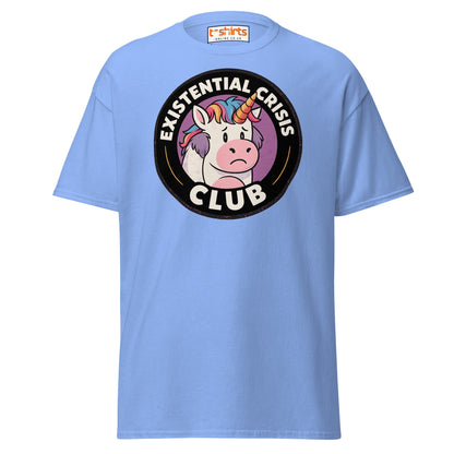 Existential Crisis Club Unicorn T-Shirt - Carolina Blue - T-Shirts Online