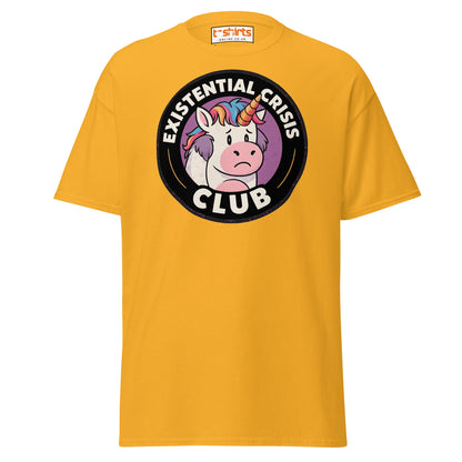 Existential Crisis Club Unicorn T-Shirt - Gold - T-Shirts Online