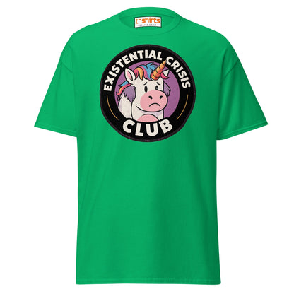 Existential Crisis Club Unicorn T-Shirt - Irish Green - T-Shirts Online