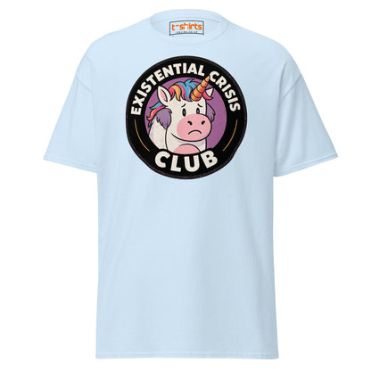 Existential Crisis Club Unicorn T-Shirt - Light Blue - T-Shirts Online