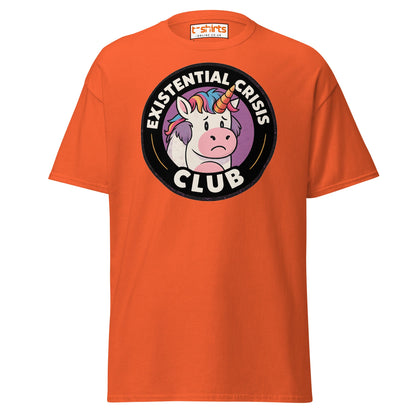 Existential Crisis Club Unicorn T-Shirt - Orange - T-Shirts Online