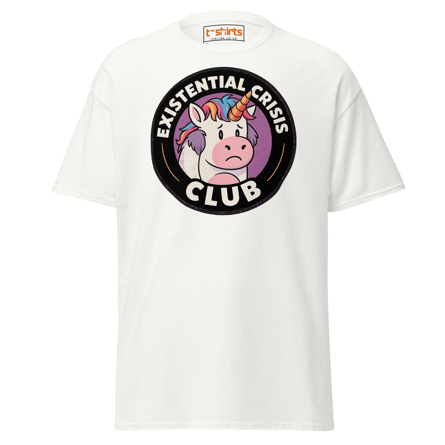 Existential Crisis Club Unicorn T-Shirt - White - T-Shirts Online