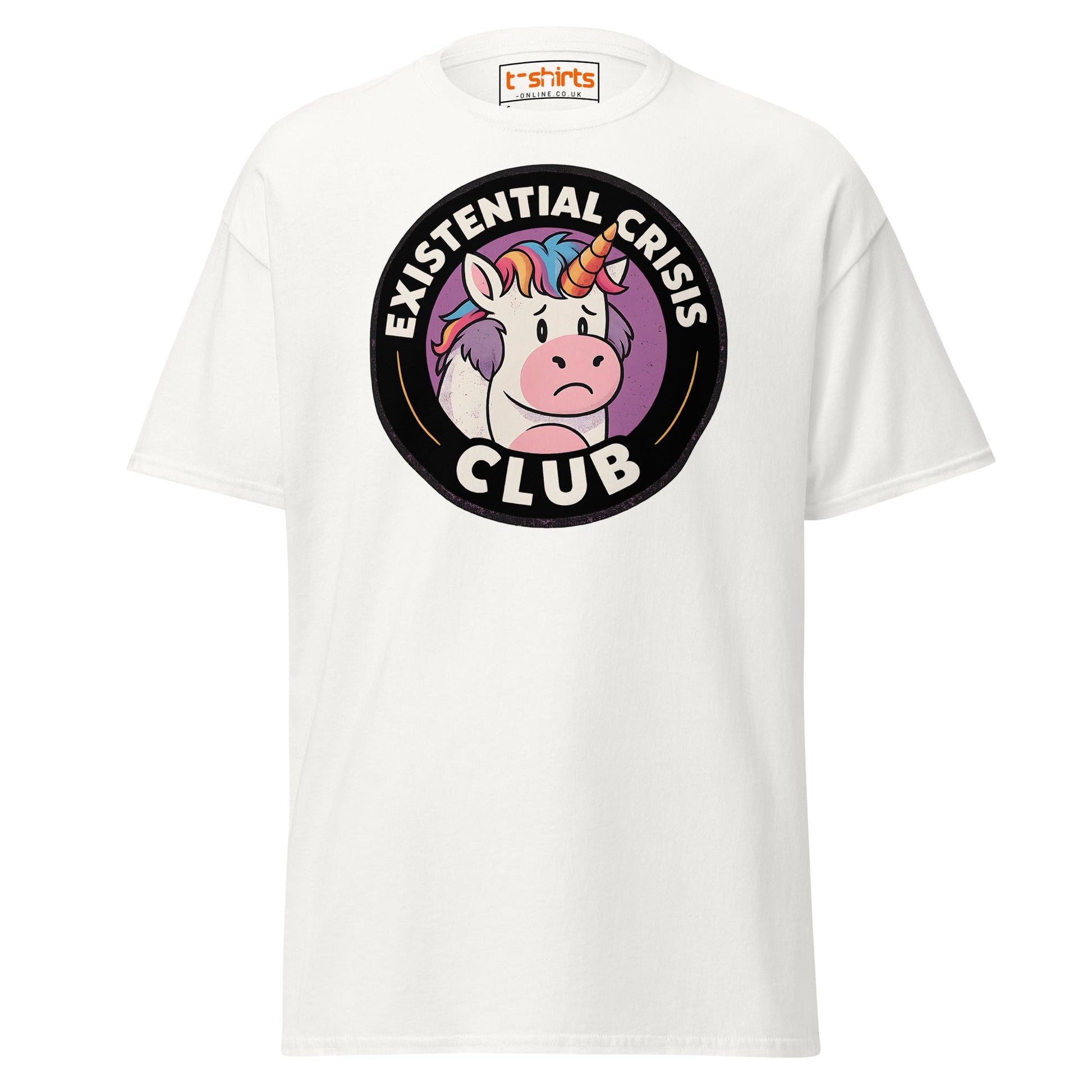 Existential Crisis Club Unicorn T-Shirt - White - T-Shirts Online