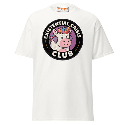 Existential Crisis Club Unicorn T-Shirt - White - T-Shirts Online