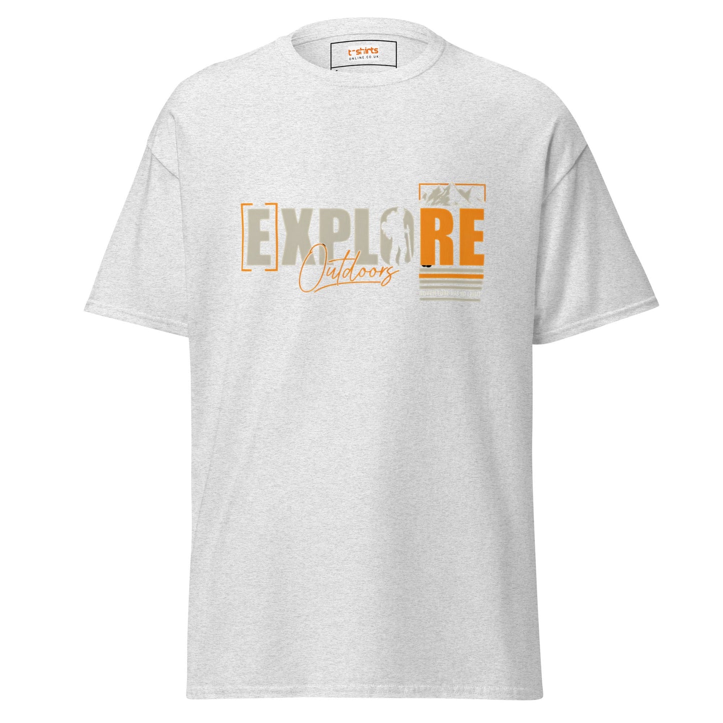 Explore Outdoors T-Shirt | Adventure T-Shirt - Ash - T-Shirts Online