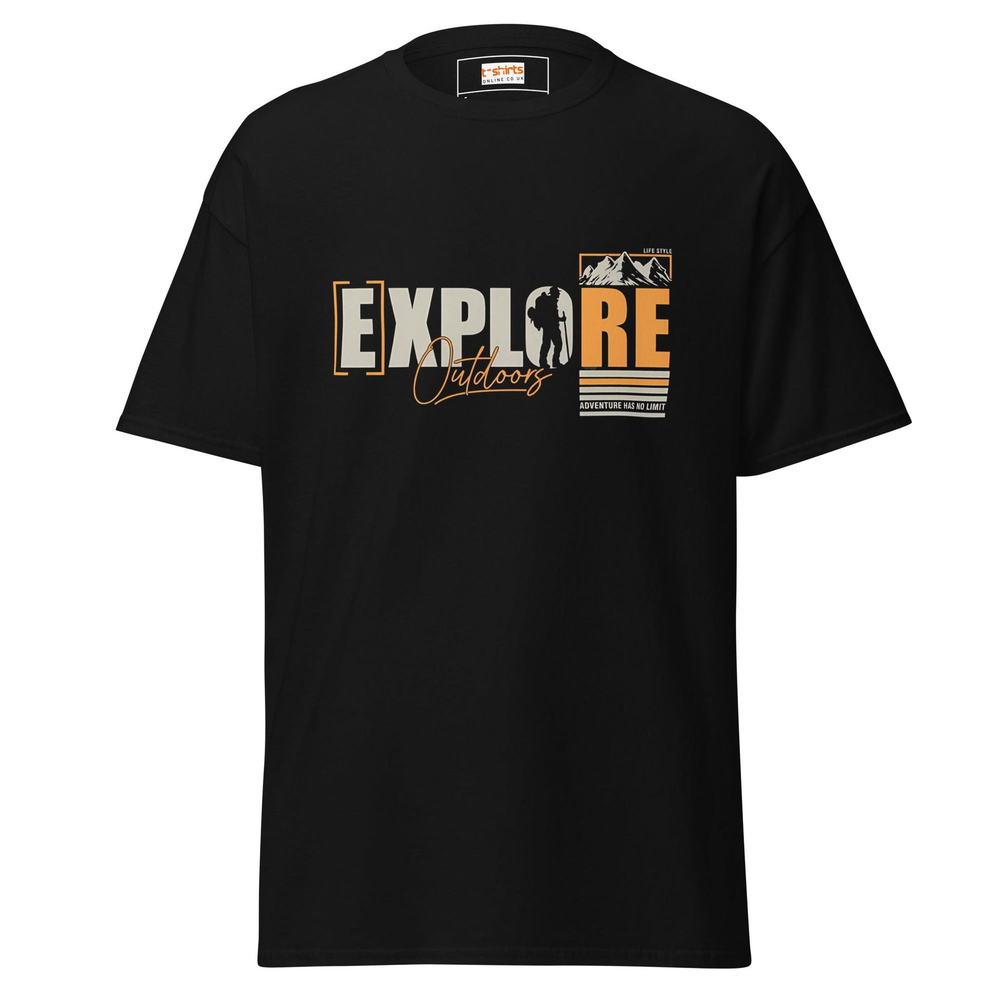 Explore Outdoors T-Shirt | Adventure T-Shirt - Black - T-Shirts Online
