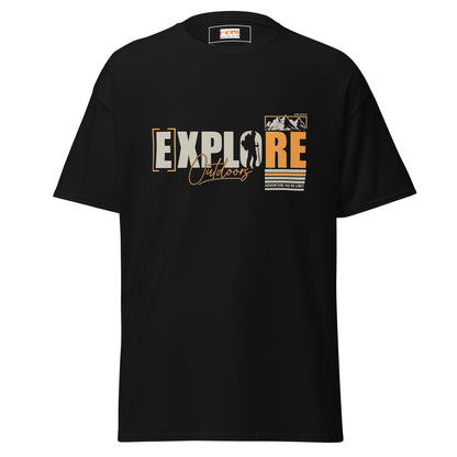 Explore Outdoors T-Shirt | Adventure T-Shirt - Black - T-Shirts Online