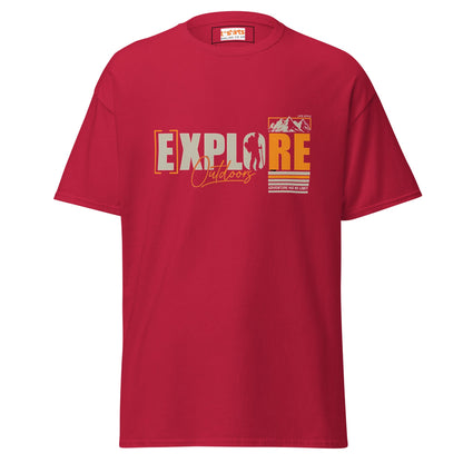 Explore Outdoors T-Shirt | Adventure T-Shirt - Cardinal - T-Shirts Online