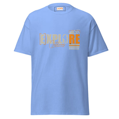 Explore Outdoors T-Shirt | Adventure T-Shirt - Carolina Blue - T-Shirts Online
